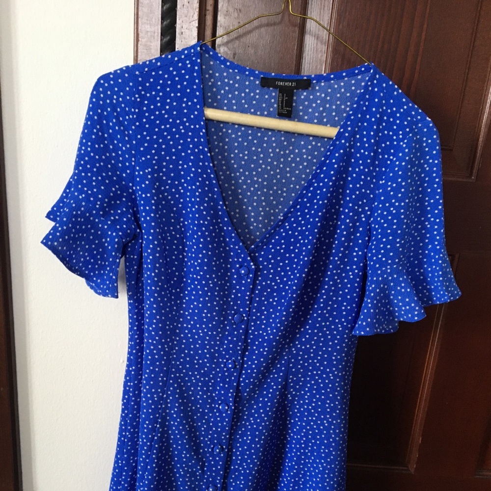 Royal Blue F21 Mini Dress - Picture 1 of 9